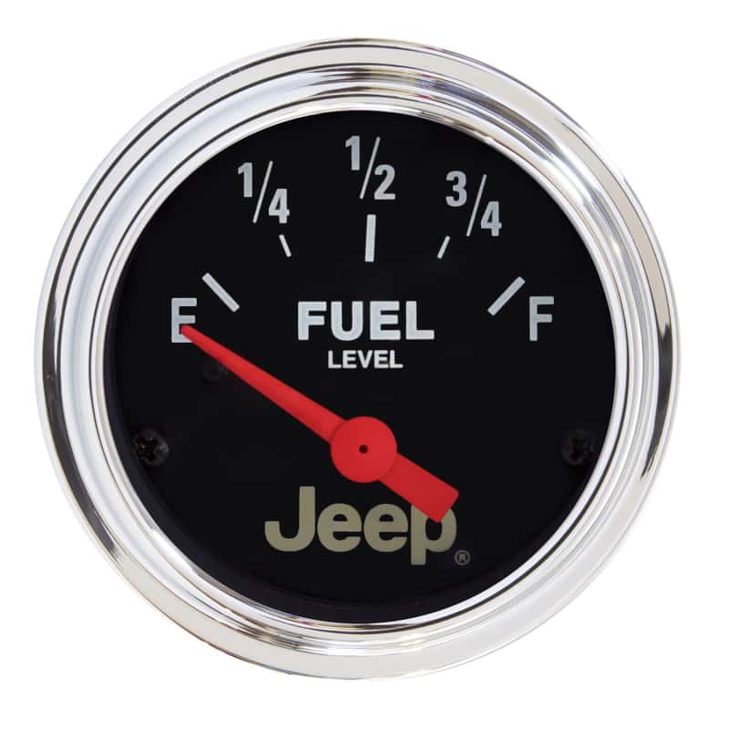 AutoMeter — Autometer Jeep 52mm 0 OHMS Empty/90 OHMS Full Short Sweep Electronic Fuel Level Gauge
2-1/16" JEEP FUEL LE - view 1