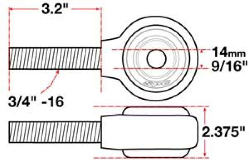 SPC Performance — SPC Performance xAxis Rod End Ball Joint
CROSSAXIS ROD END
XAXIS JOINT - view 3