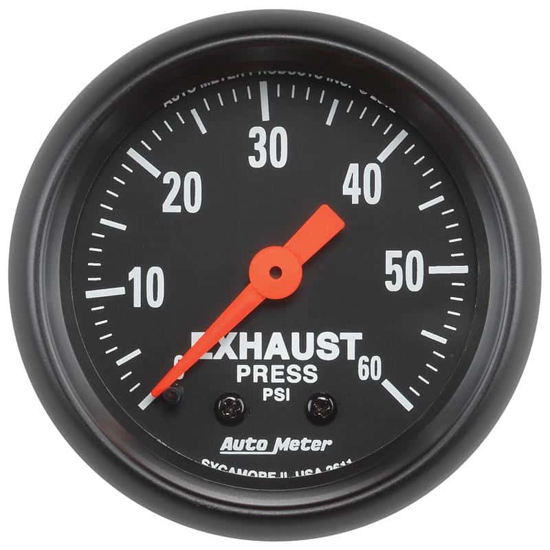 AutoMeter — Autometer Z Series 52mm 0-60 PSI Mechanical Exhaust Gas Pressure Gauge
GA 2" EXPR 60PSI M Z - view 2