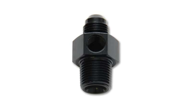Vibrant — Vibrant -6AN Male to 3/8in NPT Male Union Adapter Fitting w/ 1/8in NPT Port
6ANM-3/8MW1/8"NPTPrt
-6ANMal-3/8"NPT/Port
AN Fitting - view 1