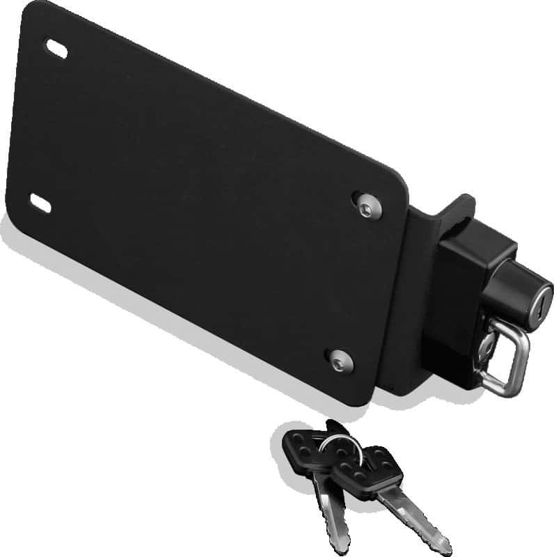 Kuryakyn — Kuryakyn License Plate Helmet Lock With Mount Black - view 1