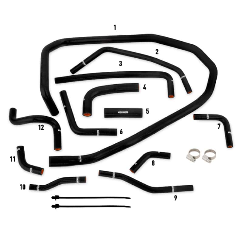 Mishimoto — Mishimoto 2015 Subaru WRX Black Silicone Radiator Coolant Ancillary Hoses Kit
Coolant Hose Kit - view 7