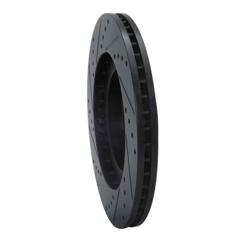 R1 Concepts — R1 02-06 Infiniti I35 Front Right Drilled & Slotted Black Brake Rotor
R1 Brake Rotor Drill - view 4