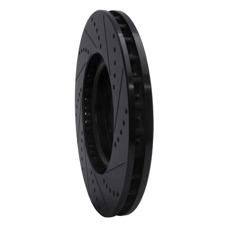 R1 Concepts — R1 03-06 Mitsubishi Lancer Front Left Drilled & Slotted Black Brake Rotor
R1 Brake Rotor Drill - view 4