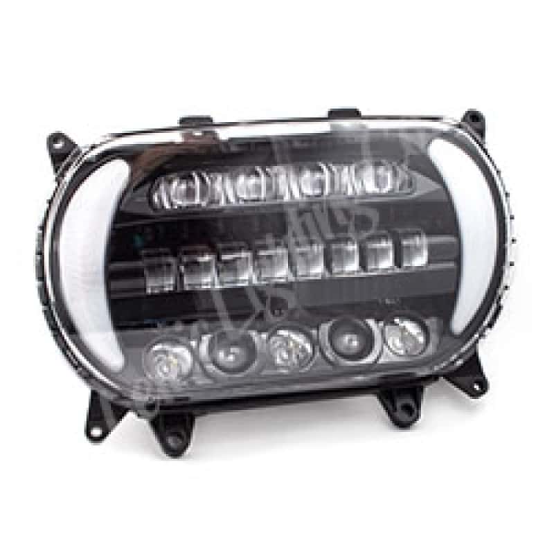 Letric Lighting — Letric Lighting 2015+ Early Road Glide LED Black/Chrome Headlight with Turn Signals - view 2