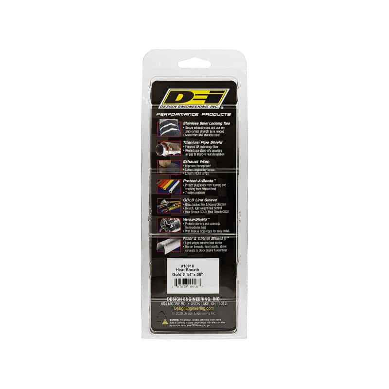 DEI — DEI Heat Shroud GOLD 2-1/4in x 36in
Heat Shield Sleeve - view 5