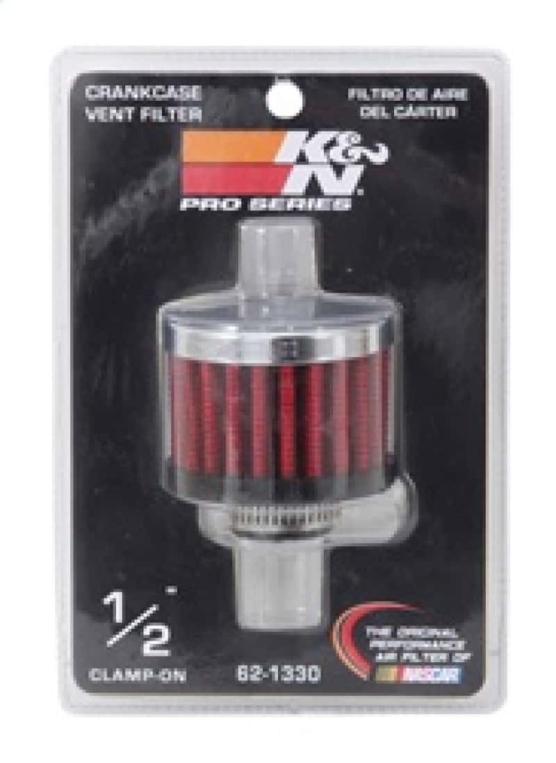 K&N Engineering — K&N Clamp On Rubber Base Crankcase Vent Filter 0.5in Flange ID 2in OD 1.5in Height
Vent Air Filter/Brea
Vent Air Filter - view 12