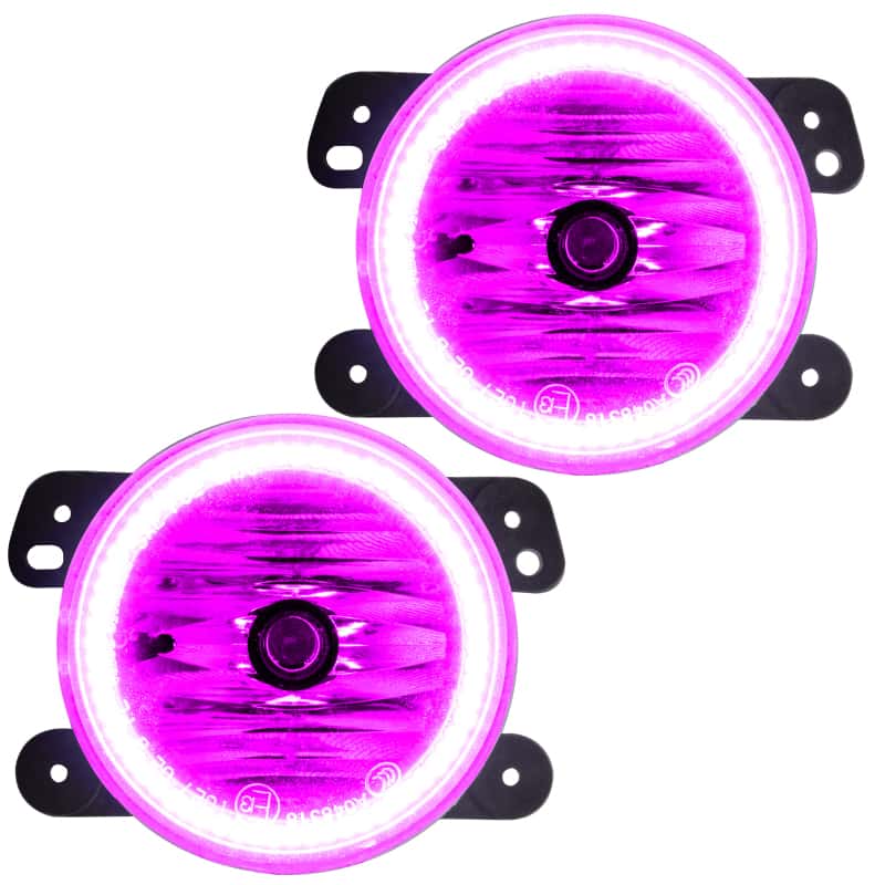 ORACLE Lighting — Oracle Lighting 07-09 Jeep Wrangler JK Pre-Assembled LED Halo Fog Lights -Pink - view 2