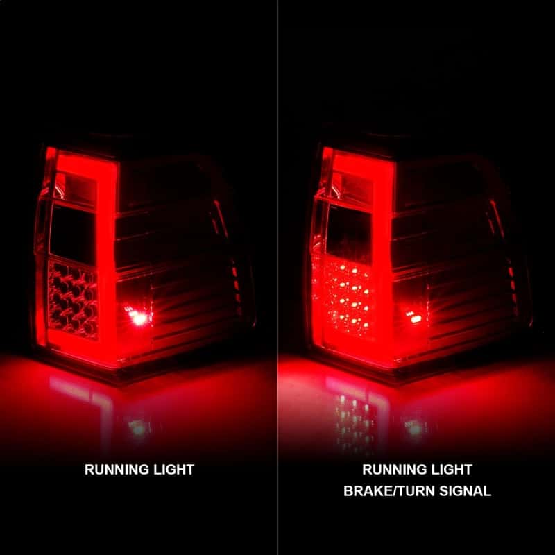 ANZO — ANZO 07-17 For Expedition LED Taillights w/ Light Bar Chrome Housing Red/Clear Lens - view 3