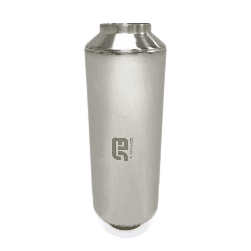 Stainless Bros — Stainless Bros 17in Overall Length 3.5in SS304 Polished Finish Lightweight Race Muffler - view 1