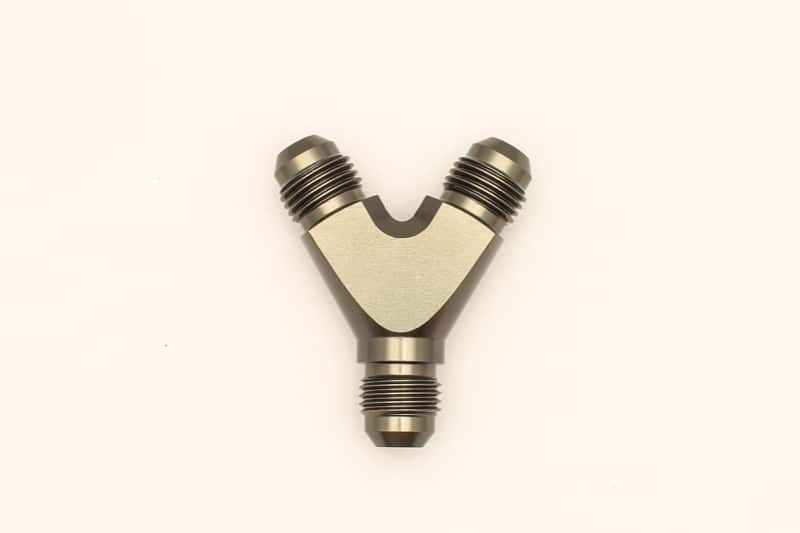 DeatschWerks — DeatschWerks 6AN Male Flare + 6AN Male Flare to 6AN Male Flare Y Block Fitting - view 3