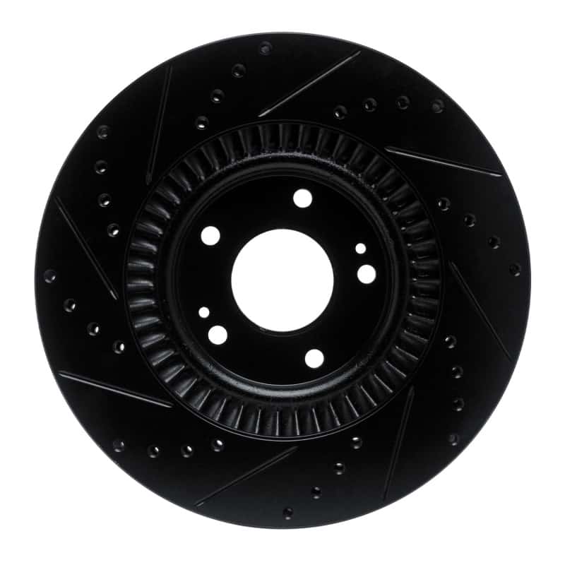 R1 Concepts — R1 13-20 Hyundai Santa Fe XL Front Right Drilled & Slotted Black Brake Rotor
R1 Brake Rotor Drill - view 5