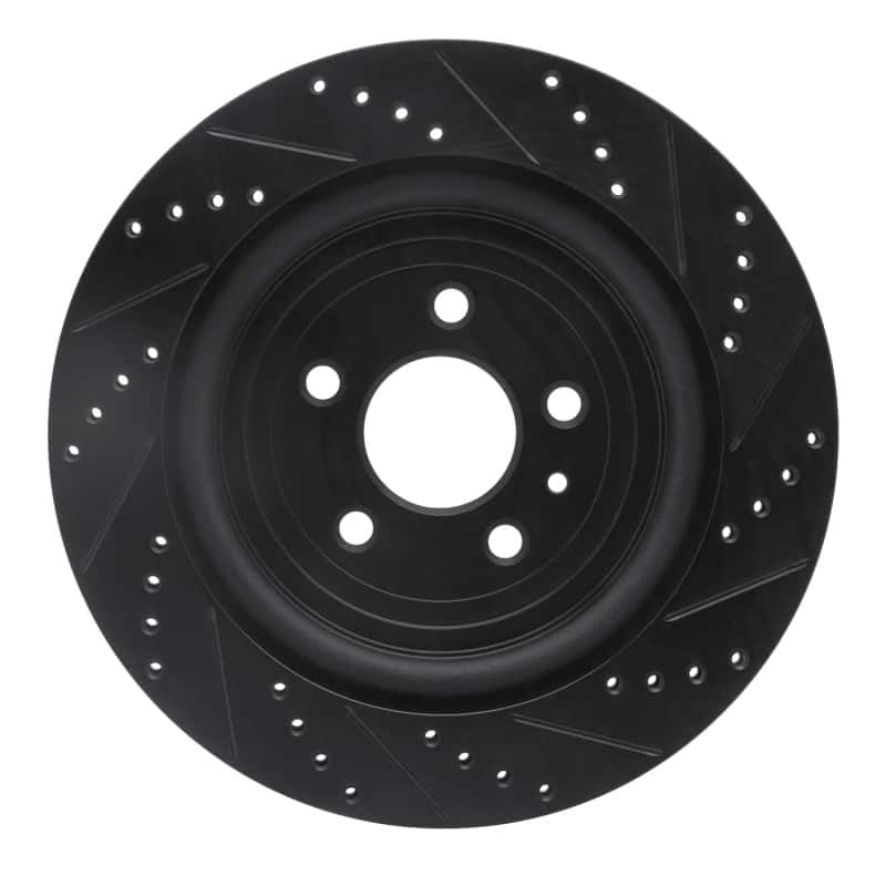 R1 Concepts — R1 13-19 Ford Police Interceptor Sedan Rear Left Drilled & Slotted Black Brake Rotor
R1 Brake Rotor Drill - view 5