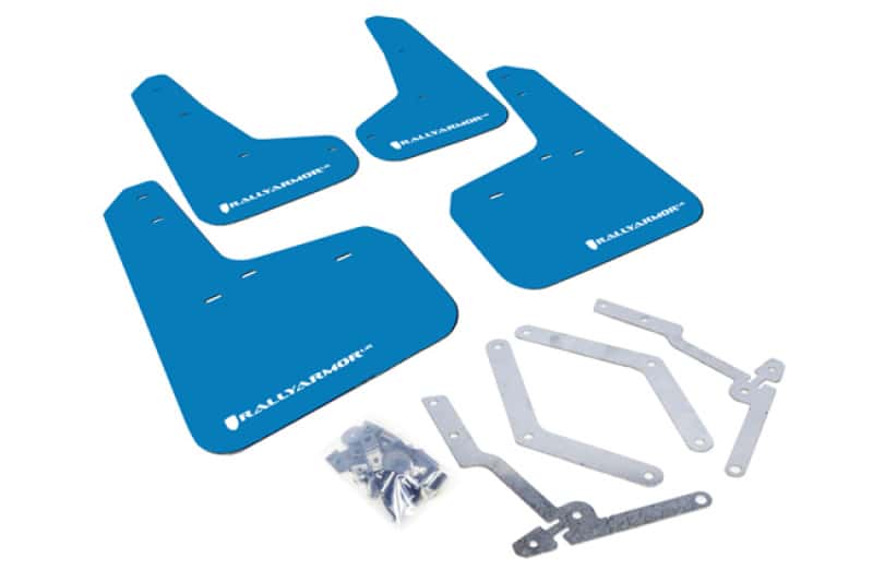 Rally Armor — Rally Armor 12-19 Ford Focus ST / 16-19 RS Nitrous Blue UR Mud Flap w/White Logo
Mud Flap - view 1