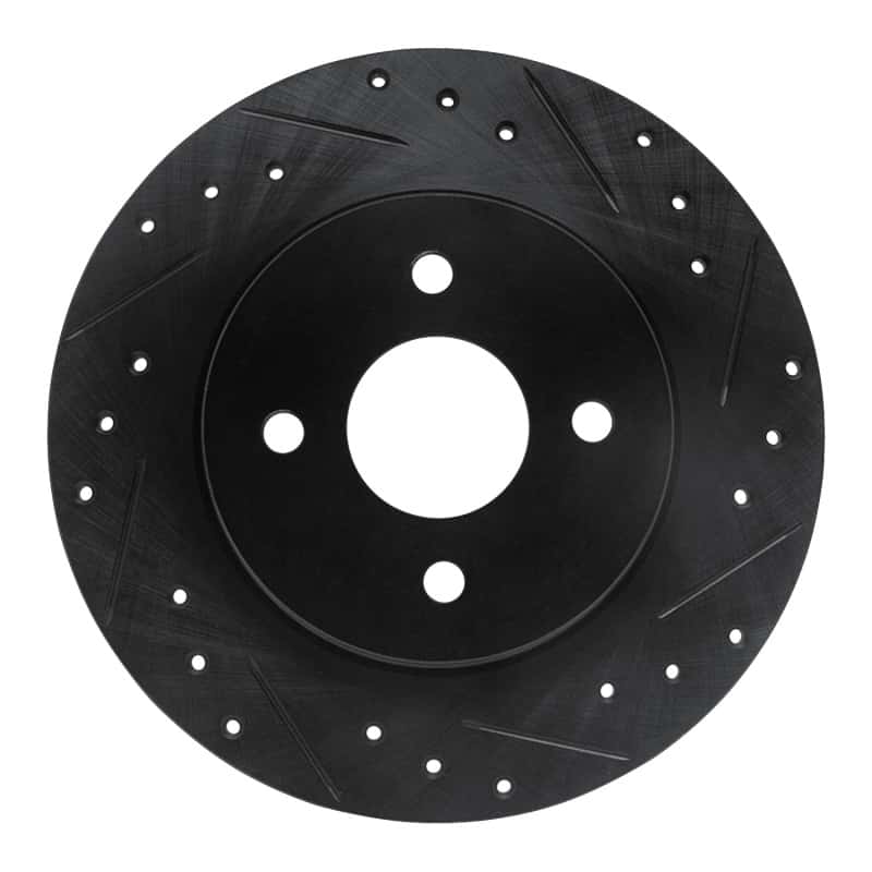 R1 Concepts — R1 02-04 Ford Focus Rear Right Drilled & Slotted Black Brake Rotor
R1 Brake Rotor Drill - view 1