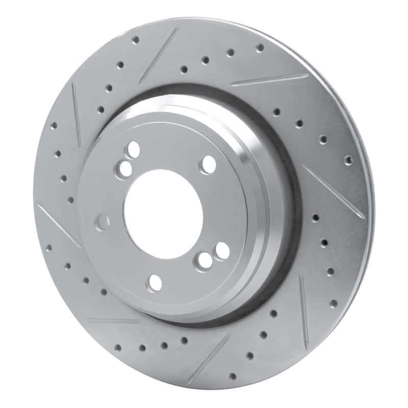 R1 Concepts — R1 00-06 BMW M5 Rear Left Drilled & Slotted Silver Brake Rotor
R1 Brake Rotor Drill - view 2