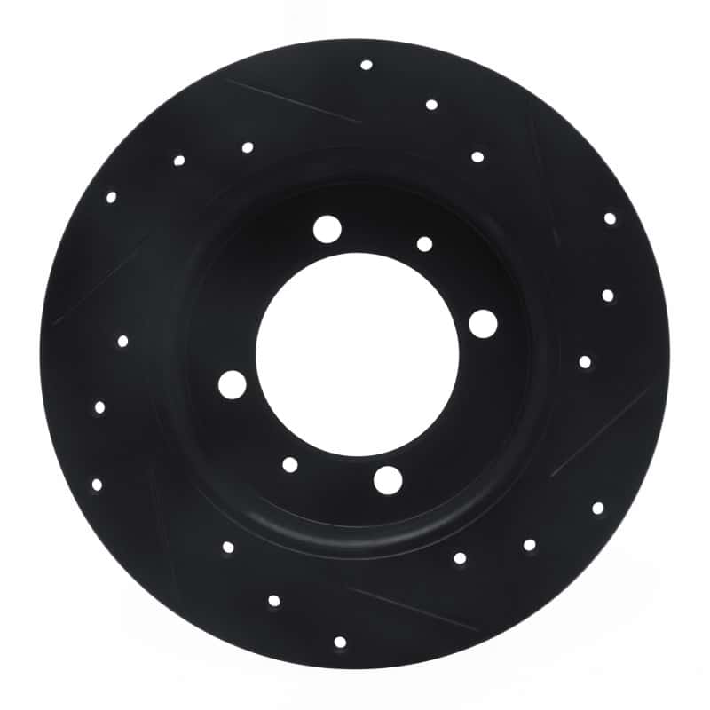 R1 Concepts — R1 88-93 Dodge 2000 GTX Rear Left Drilled & Slotted Black Brake Rotor
R1 Brake Rotor Drill - view 5