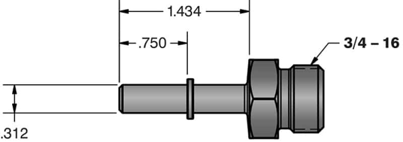 Fleece Performance — Fleece Performance Universal 5/16in Quick Connect to 3/4in-16 O-ring (-8 AN)
Hose Connector - view 5