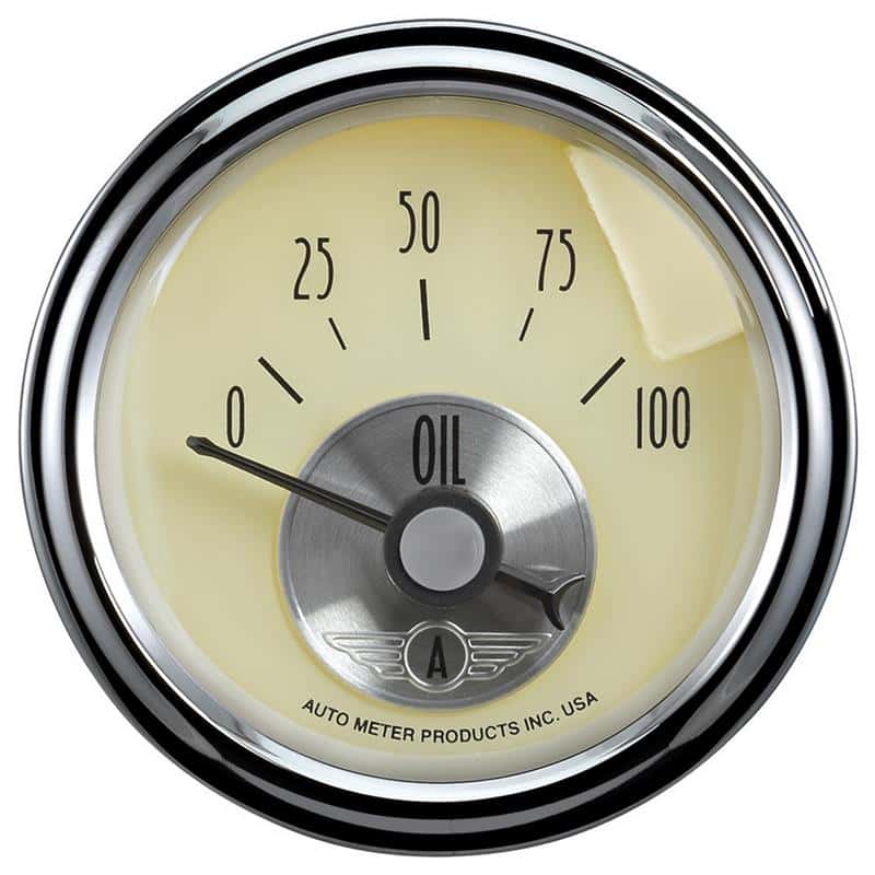 AutoMeter — Autometer Prestige Series 2-1/16in 100 PSI Oil Presse Gauge (Antique Ivory)
2-1/16" OIL PRESS, 0 - view 1