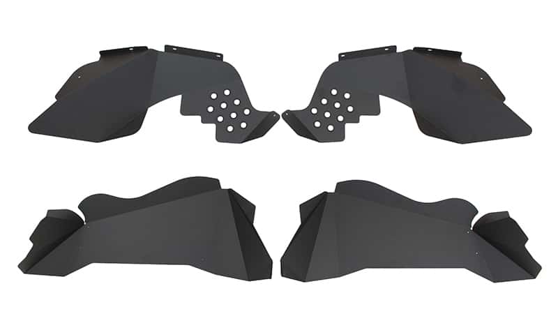 Fishbone Offroad — Fishbone Offroad 07-18 Jeep JK Wrangler Front/Rear Inner Fenders -Aluminum - Blk Pwdrcoat (Set Of 4) - view 1