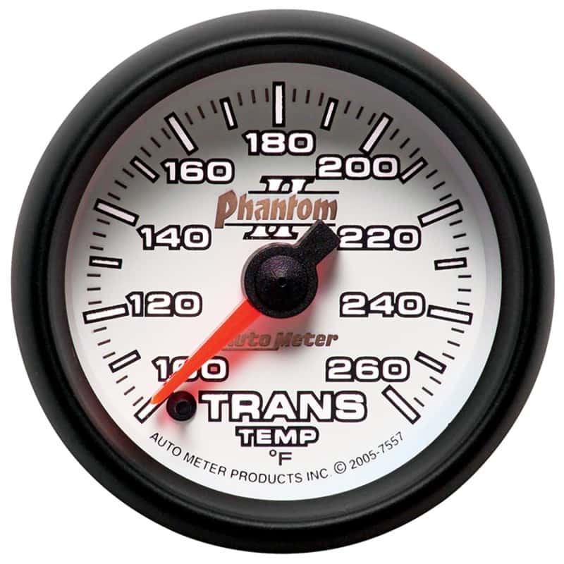 AutoMeter — Autometer Phantom II 52mm Full Sweep Electronic 100-260 Deg F Transmission Temperature Gauge
2-1/16" TRANS TEMP, - view 4