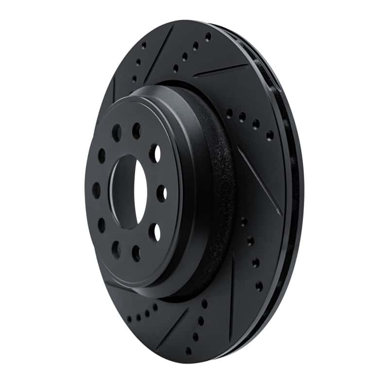 R1 Concepts — R1 14-16 Maserati Ghibli Rear Left Drilled & Slotted Black Brake Rotor
R1 Brake Rotor Drill - view 2
