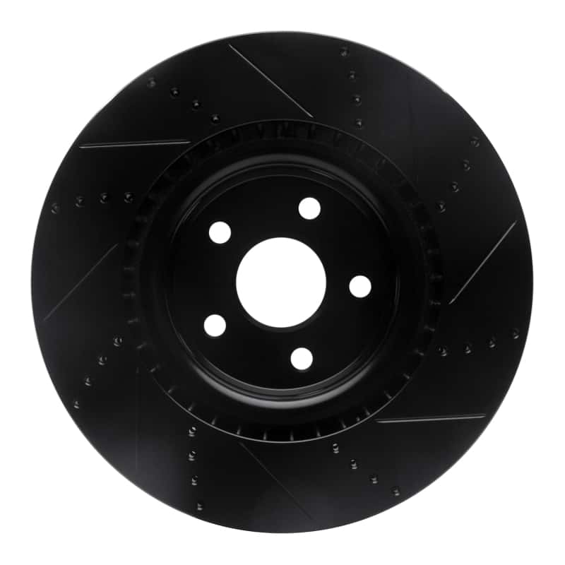 R1 Concepts — R1 2012-2025 Dodge Durango Front Left Drilled & Slotted Black Brake Rotor
R1 Brake Rotor Drill - view 5