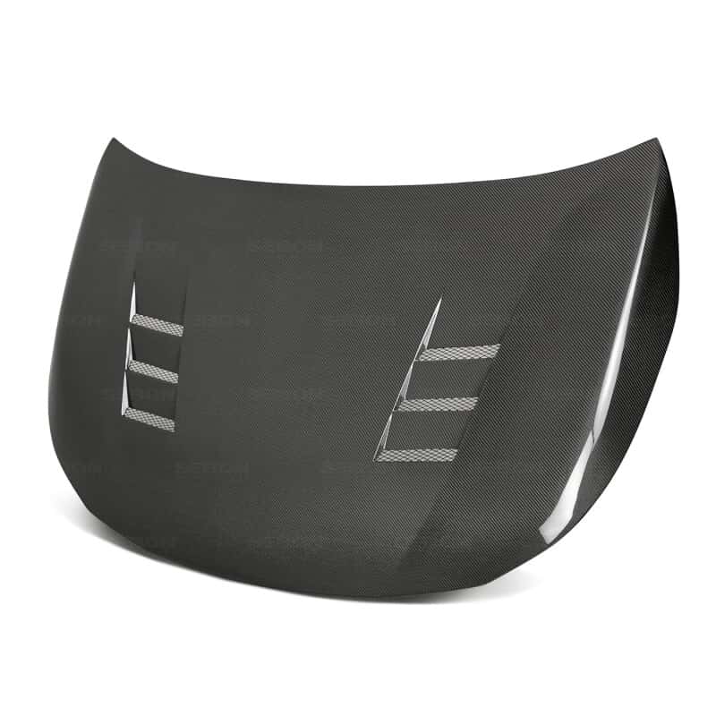 Seibon — Seibon 19-20 Toyota Corolla Hatchback TS-Style Carbon Fiber Hood - view 1