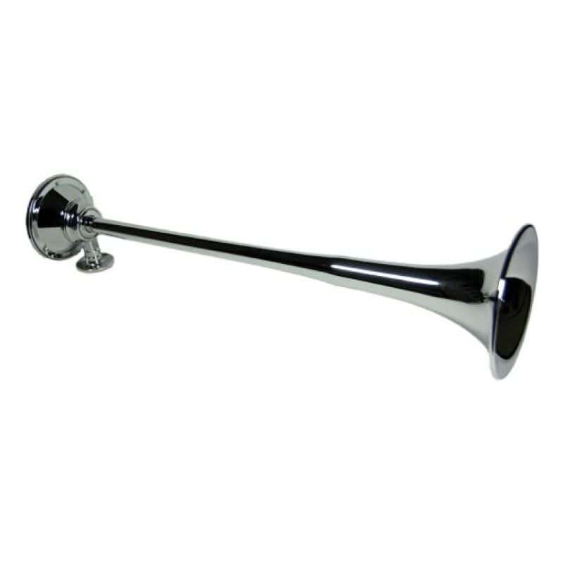 Kleinn Air Horns — Kleinn Chrome Roof Mount Single Horn/ 21.5In - Chrome-Plated Spun Copper
Roof Mount Horn - view 1