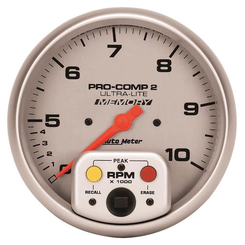 AutoMeter — Autometer Ultra-Lite 5 inch 10K RPM In Dash Dual Range w/ Memory Tachometer
5" TACH, 10,000 RPM, - view 2