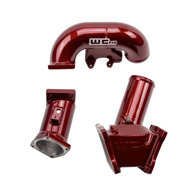 Wehrli — Wehrli 2007.5-2010 LMM Duramax High Flow 3in Y-Bridge Kit- WCFab Red
Y-Bridge Kit LMM RED - view 2