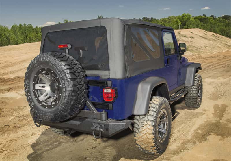 Rampage — Rampage 04-06 Jeep Wrangler(TJ) Unlimited OEM Replacement Soft Upper Doors - Black Denim
Fctry Rplcmnt Sft Tp
Top-Soft - view 4