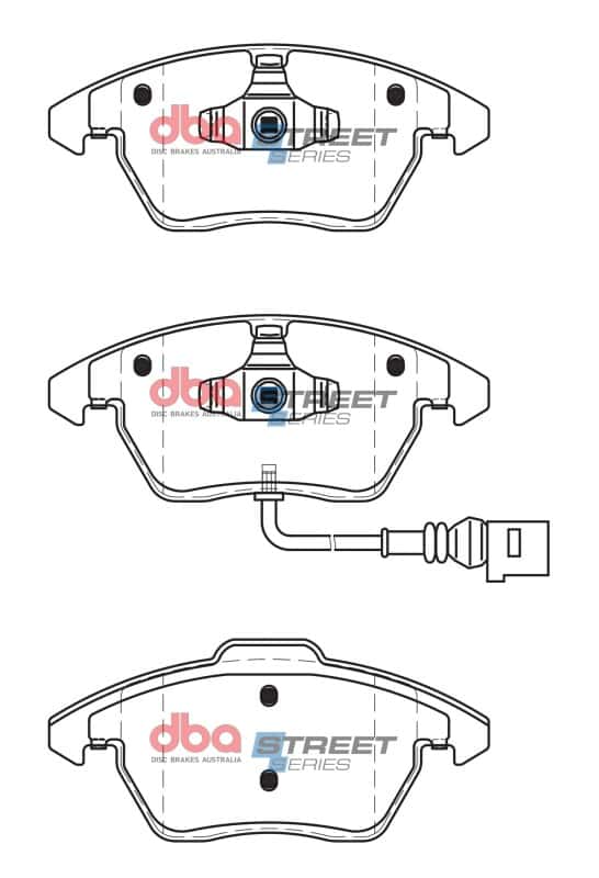 DBA — DBA 06-13 Volkswagen GTI (MkV/MkVI) Street Series Front Brake Pads
Brake Pad - view 1