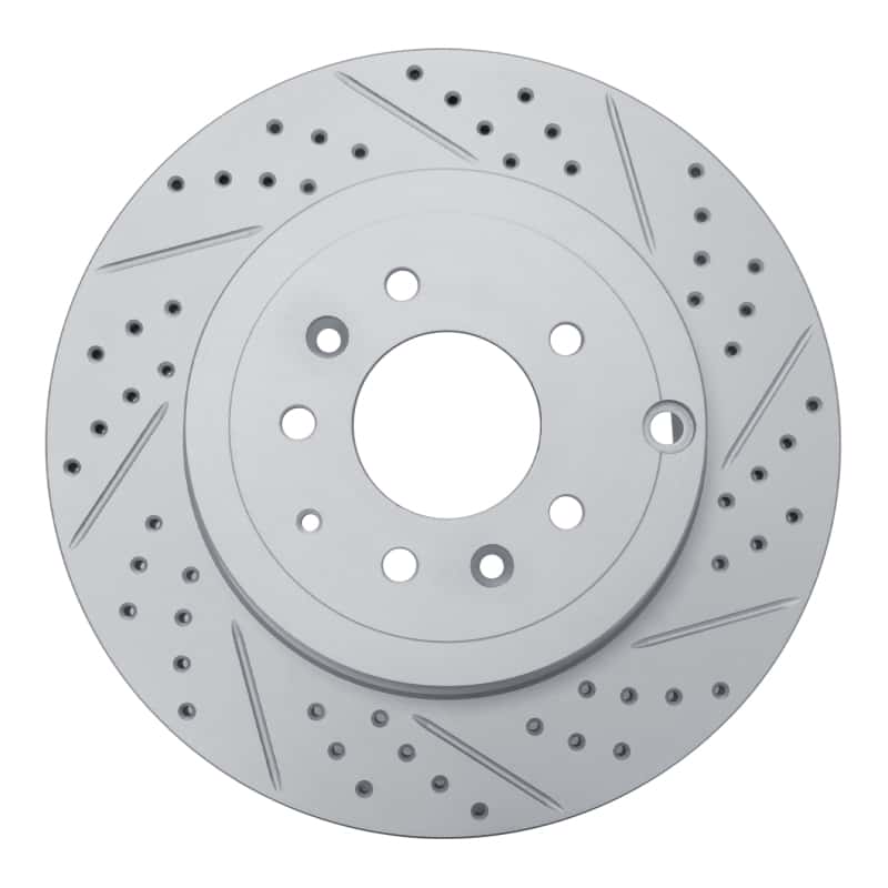 R1 Concepts — R1 07-15 Mazda Cx-9 Rear Right Drilled & Slotted Geo-Carbon Rotor - view 1