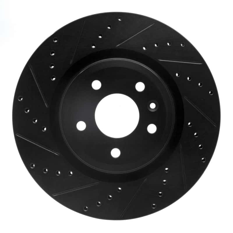 R1 Concepts — R1 11-19 Ford Flex Front Left Drilled & Slotted Black Brake Rotor
R1 Brake Rotor Drill - view 1