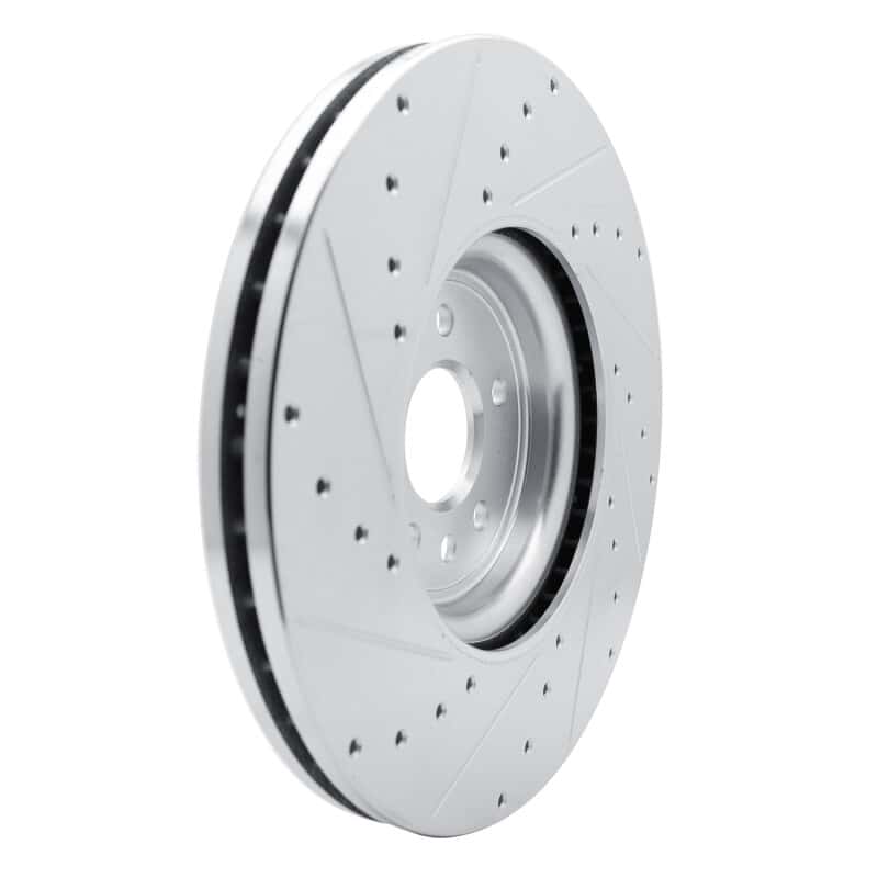 R1 Concepts — R1 16-24 Jaguar XF Front Right Drilled & Slotted Silver Brake Rotor
R1 Brake Rotor Drill - view 4