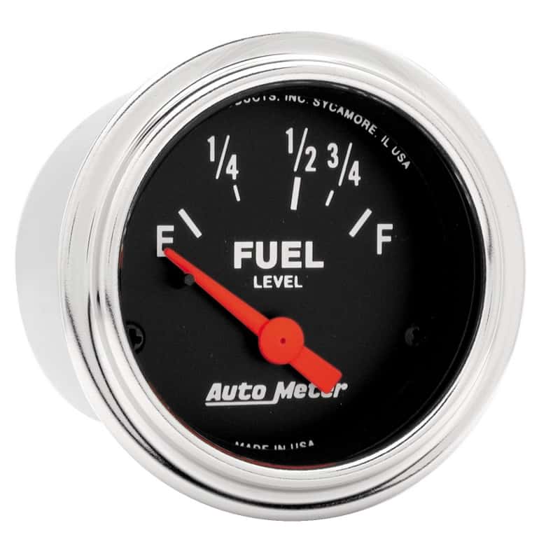 AutoMeter — Autometer Traditional Chrome 52mm Short Sweep Electrical Fuel Level Gauge
2" FUEL LEVEL, 73 E/ - view 1