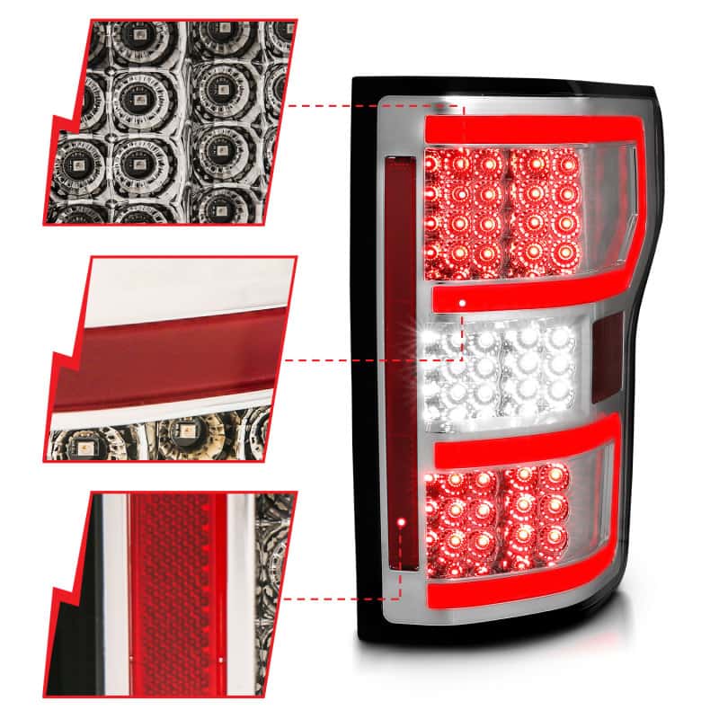 ANZO — ANZO 18-19 Ford F-150 LED Taillights Chrome
Tail Light Set
LED Taillights - view 6