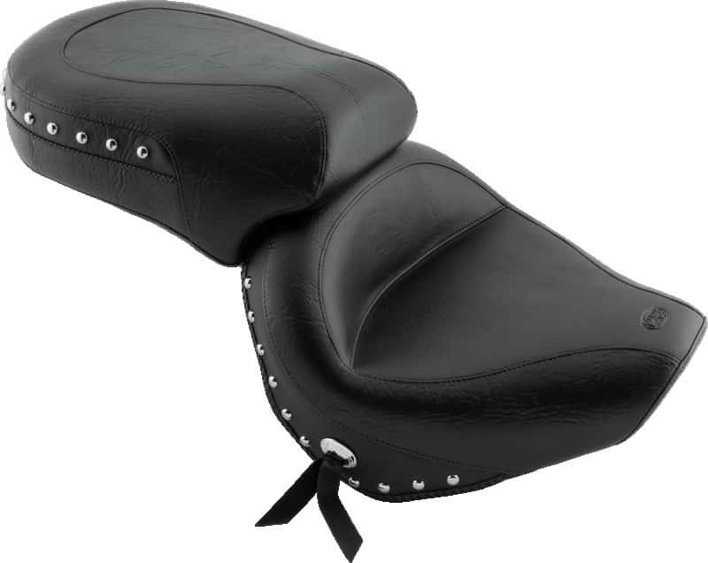 Mustang Motorcycle — Mustang 98-16 Yamaha V-Star 650 Custom, 98-10 V-Star 650 Cl Touring 1PC Seat w/Studs - Black - view 2