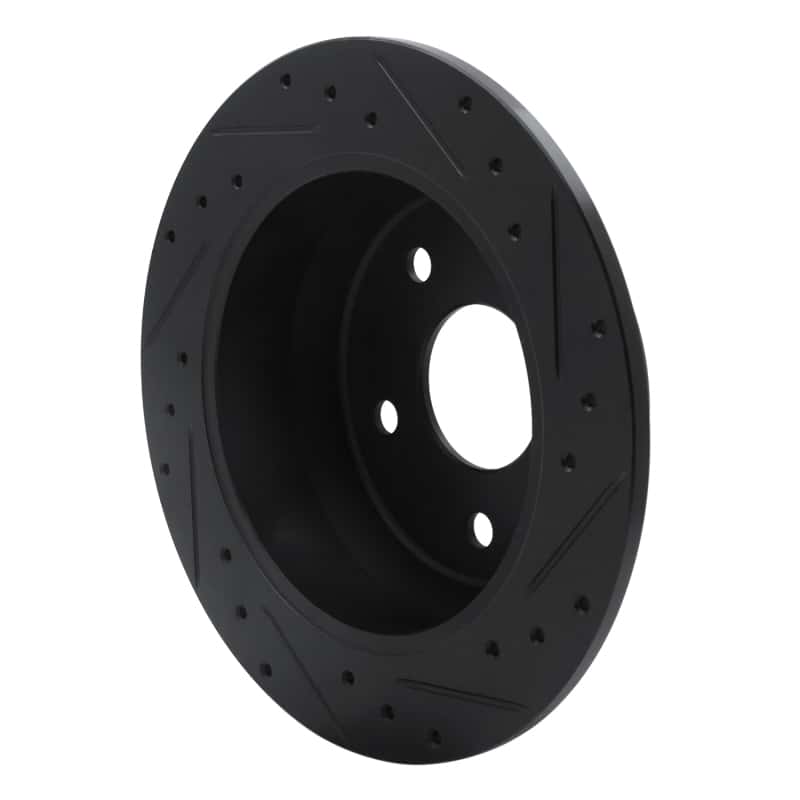 R1 Concepts — R1 99-04 Jeep Grand Cherokee Rear Left Drilled & Slotted Black Brake Rotor
R1 Brake Rotor Drill - view 4