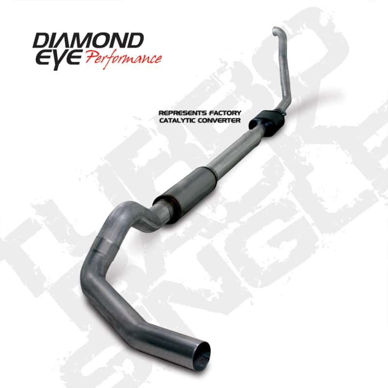 Diamond Eye Performance — Diamond Eye KIT 5in Turbo Back SGL SS: 94-97 FORD 7.3L F250/F350 PWRSTROKE NFS W/ CARB EQUIV STDS - view 1