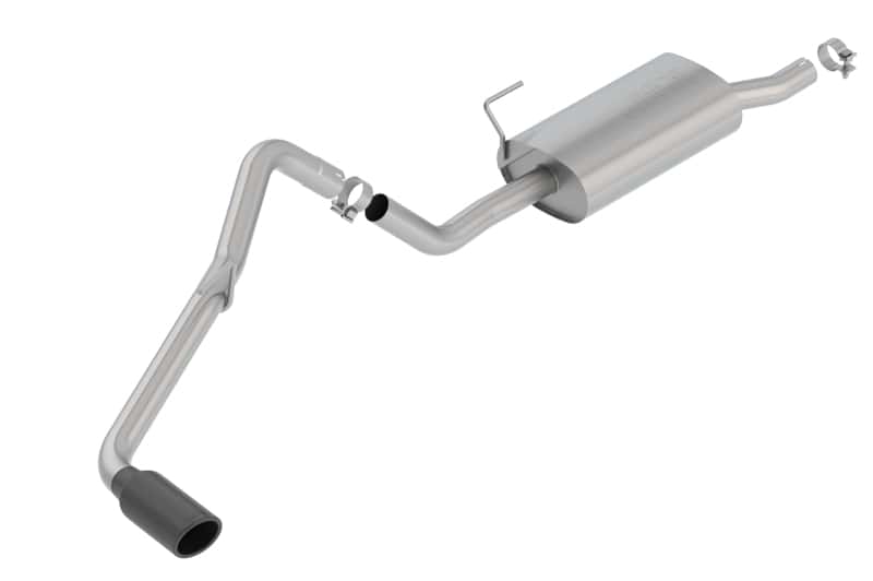 Borla — Borla 05-19 Nissan Frontier 4.0L V6 AT/MT Regular Cab S-type Exhaust (2wd/4wd) - Black Chrome Tip
Cat-Back System - view 1