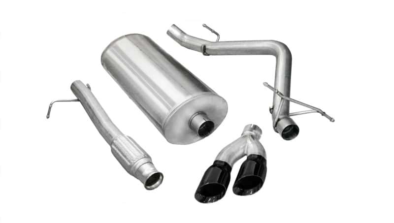 CORSA Performance — Corsa 2009-2013 GMC Sierra 4.8L V8 3in Cat-Back Single Side w Twin 4in Black Pro-Series Tips
Exhaust - view 3