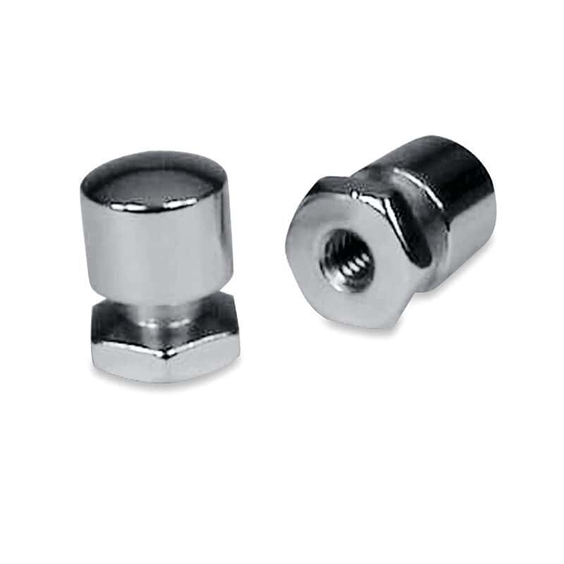 Mustang Motorcycle — Mustang Solo Mounting Nuts (Pair) - Chrome - view 2