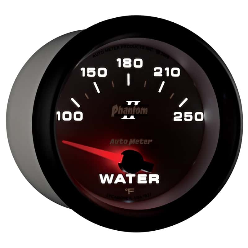 AutoMeter — Autometer Phantom II 2-5/8in 100-250 Degrees F Electrical Water Temperature Gauge
2-5/8" WATER TEMP, 1 - view 12