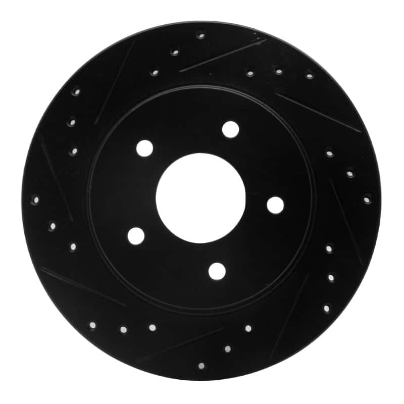 R1 Concepts — R1 87-89 Nissan 300ZX Turbo Rear Left Drilled & Slotted Black Brake Rotor
R1 Brake Rotor Drill - view 1