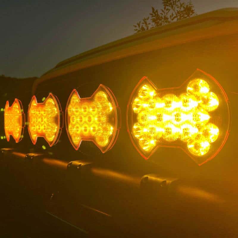 KC HiLiTES — KC HiLiTES SlimLite 8in. LED Light Shield SAE Driving (Shield Only) - Selective Yellow - view 5