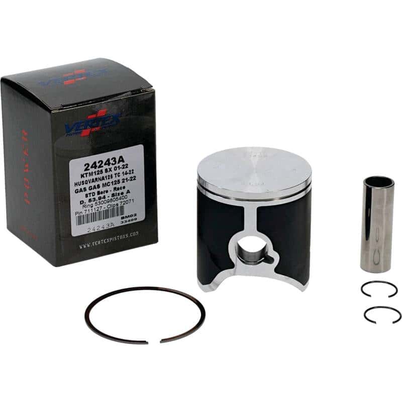 Vertex Pistons — Vertex Piston 01-16 KTM 125 EXC 125cc Cast Race Piston Kit - view 2