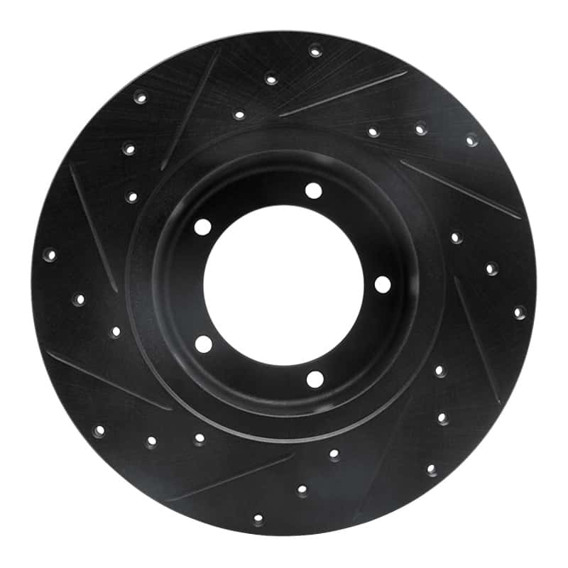 R1 Concepts — R1 74-99 Land Rover Defender 110 Front Right Drilled & Slotted Black Brake Rotor
R1 Brake Rotor Drill - view 5