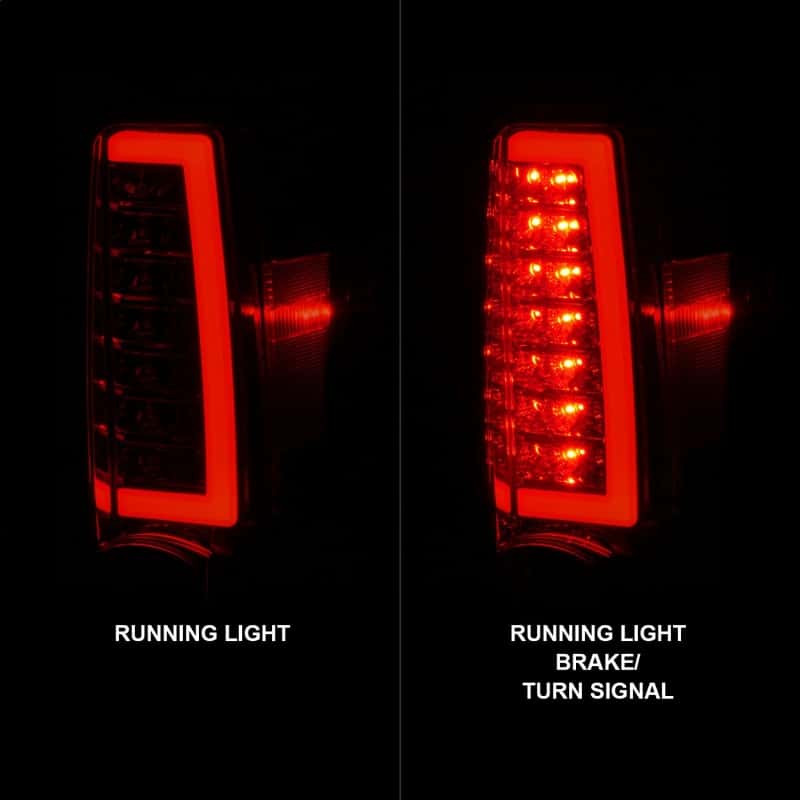 ANZO — ANZO 2004-2012 Chevrolet Colorado/ GMC Canyon LED Tail Lights w/ Light Bar Chrome Housing Red/Clear
Tail Light Set - view 3